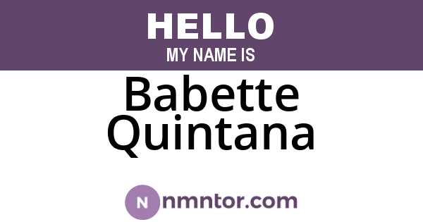 Babette Quintana