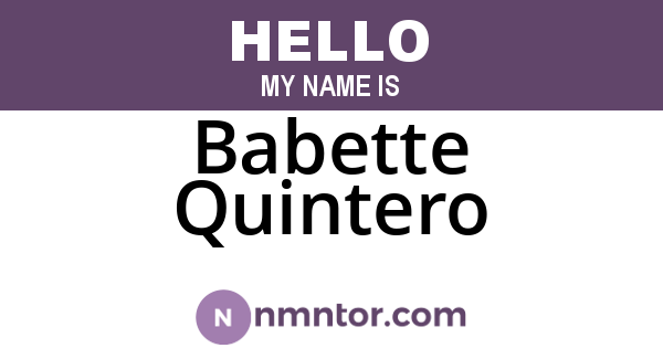 Babette Quintero