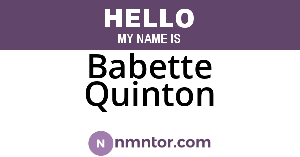 Babette Quinton