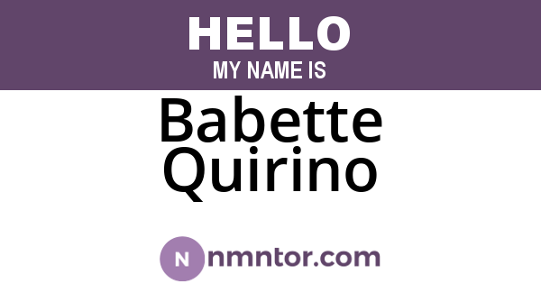 Babette Quirino