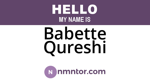 Babette Qureshi