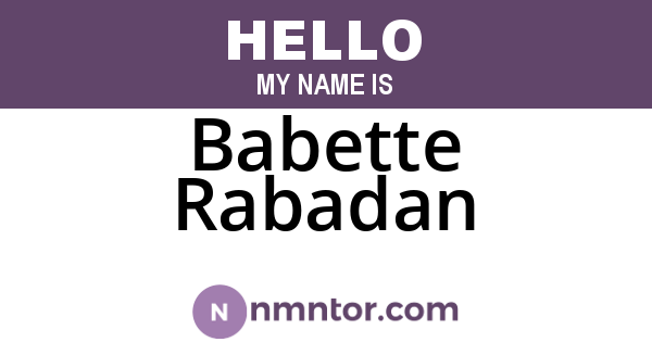 Babette Rabadan