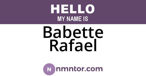 Babette Rafael