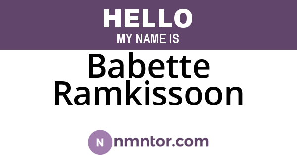 Babette Ramkissoon