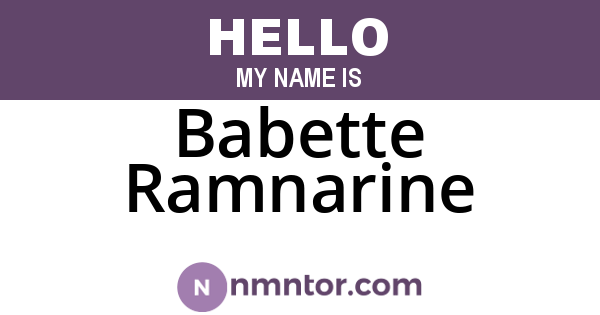 Babette Ramnarine