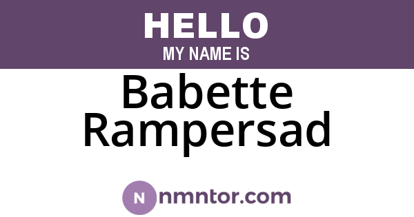 Babette Rampersad