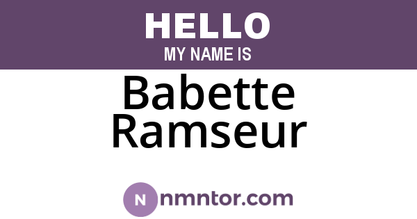 Babette Ramseur