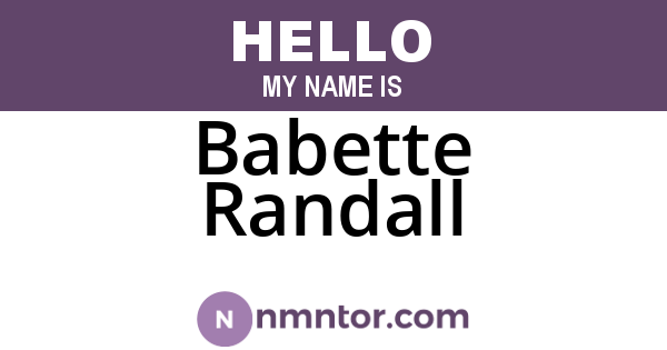 Babette Randall