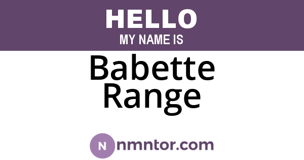 Babette Range