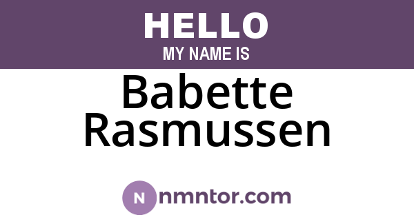 Babette Rasmussen