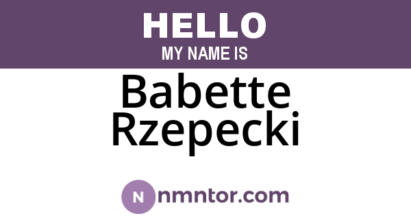 Babette Rzepecki