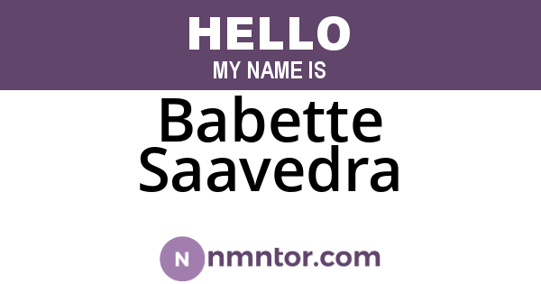 Babette Saavedra