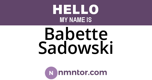 Babette Sadowski