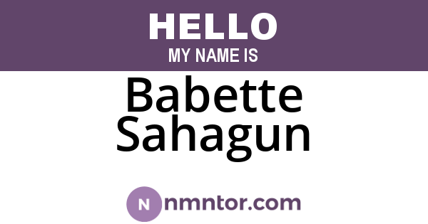 Babette Sahagun