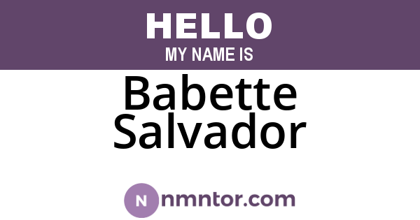 Babette Salvador