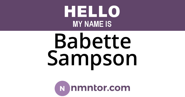 Babette Sampson