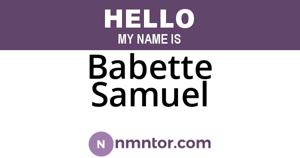 Babette Samuel