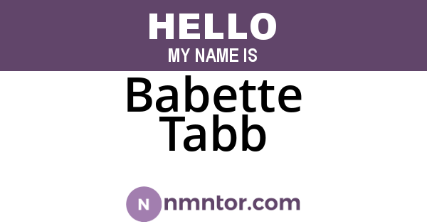Babette Tabb