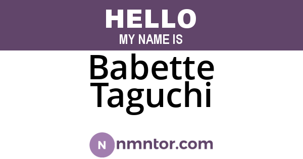 Babette Taguchi