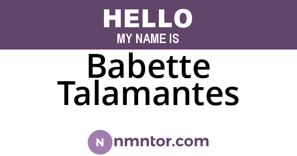 Babette Talamantes