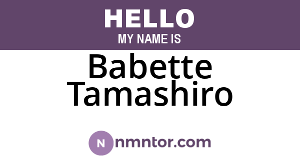 Babette Tamashiro