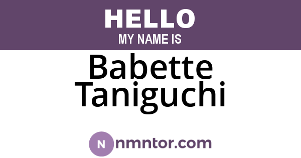 Babette Taniguchi