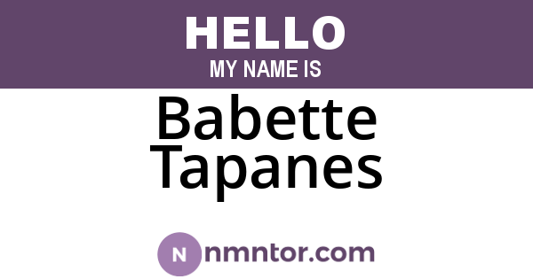 Babette Tapanes