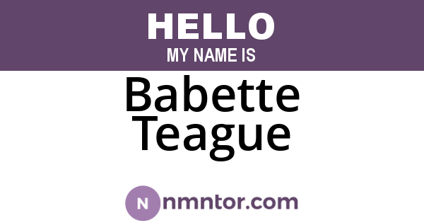 Babette Teague