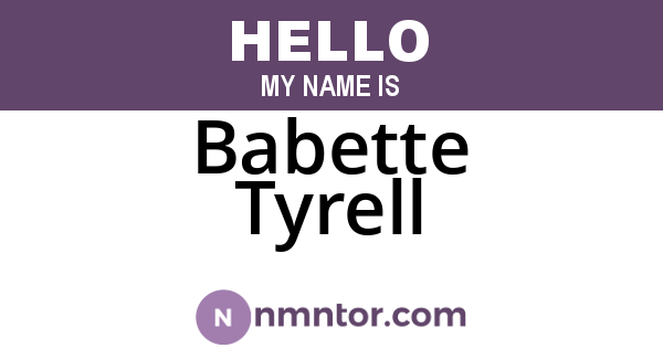 Babette Tyrell