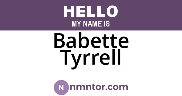 Babette Tyrrell