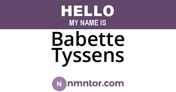 Babette Tyssens