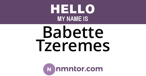 Babette Tzeremes