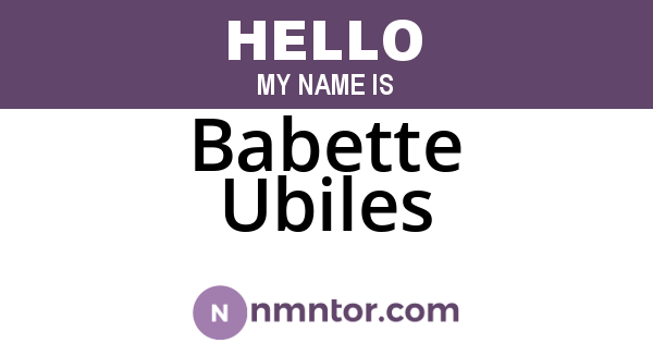Babette Ubiles