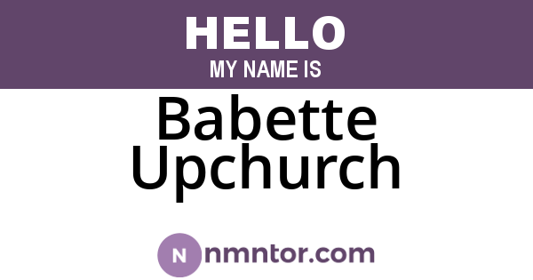 Babette Upchurch