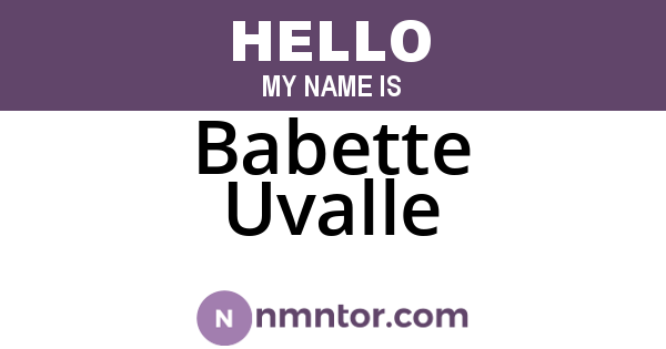 Babette Uvalle