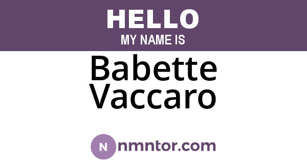Babette Vaccaro
