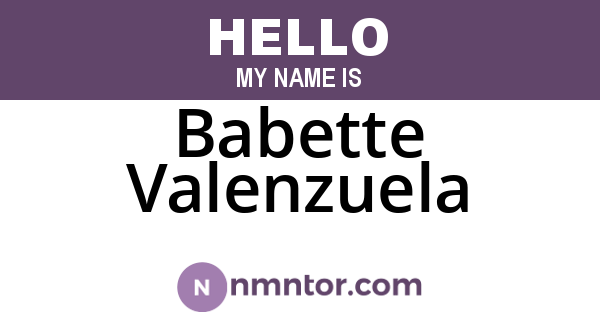 Babette Valenzuela