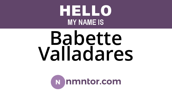 Babette Valladares