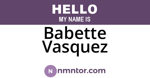 Babette Vasquez