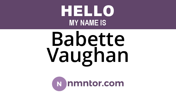 Babette Vaughan