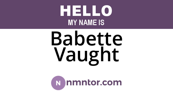 Babette Vaught