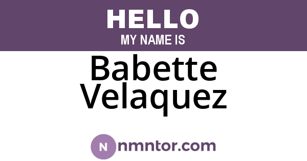 Babette Velaquez