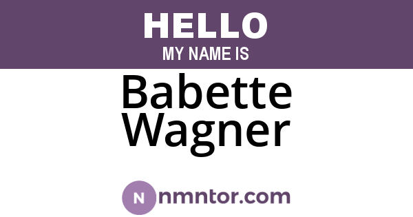 Babette Wagner