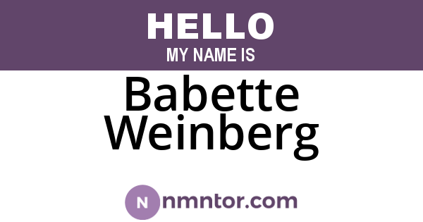 Babette Weinberg