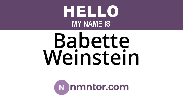 Babette Weinstein