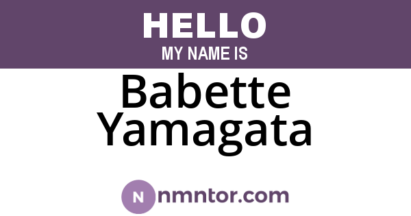 Babette Yamagata