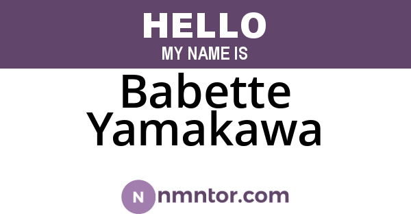 Babette Yamakawa