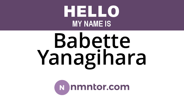 Babette Yanagihara