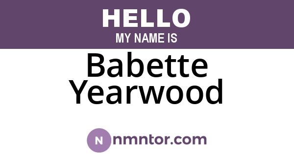 Babette Yearwood