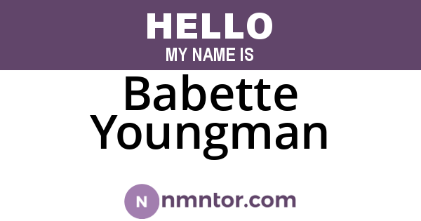 Babette Youngman